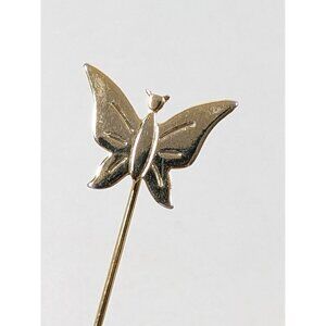 Vintage Gold Tone Butterfly Small Stick Pin